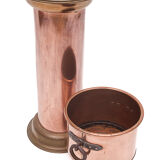 Copper planter and pedestal
