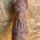 Sculpture African Mask Handcrafted Carved Wood Vintage #D882