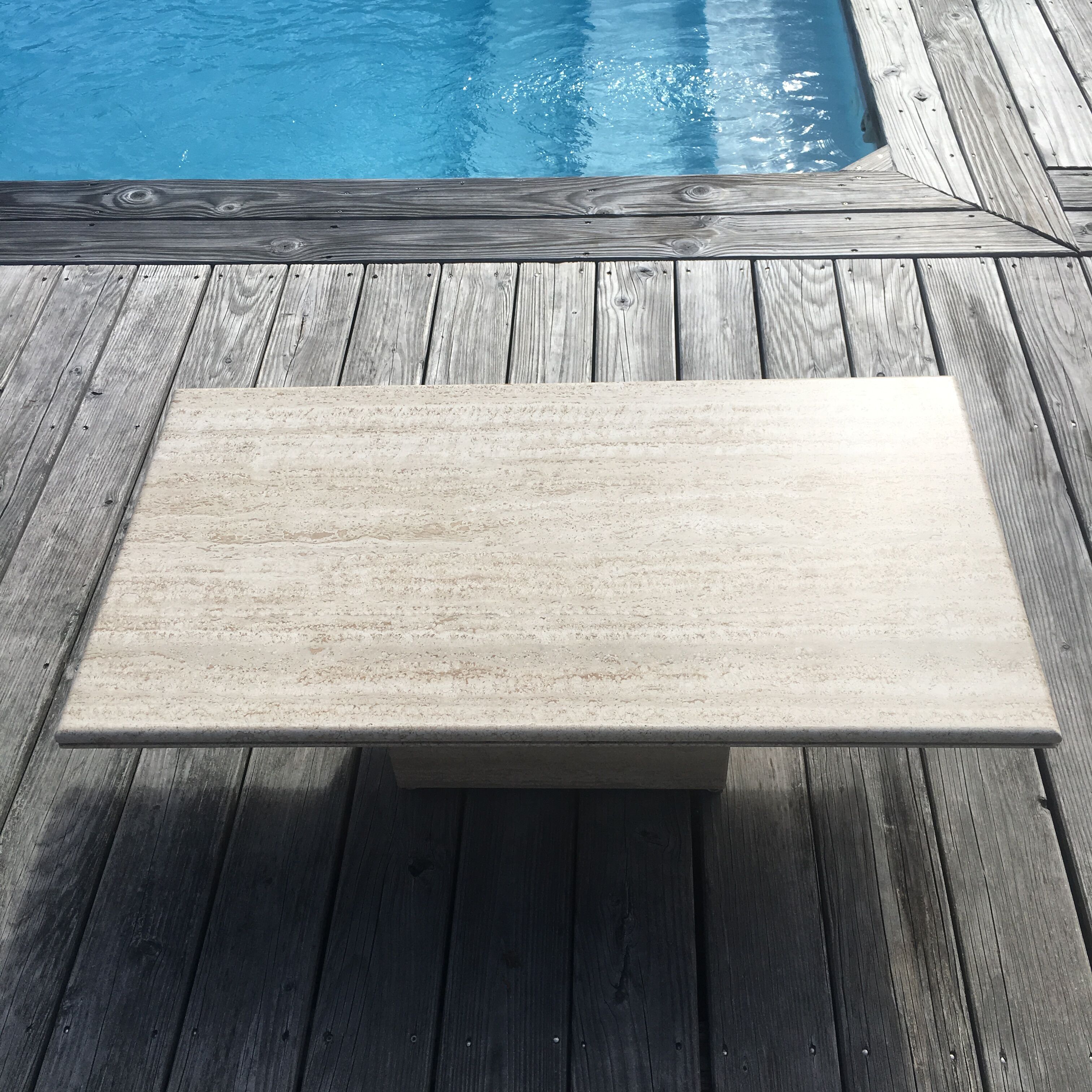 Vintage travertine coffee table
