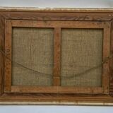 Oil by Lhopin or Hopin signature to identify woman cows Barbizon late 19th century