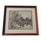 Watercolour landscape of Sologne
