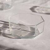 Set of 4 octagonal glass bowls/dishes, Arcoroc France