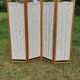 Paravent bois et tissu 4 panneaux