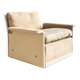 Fauteuil design 620 en cuir suédé beige par Dieter Rams, Vitsœ, Mid-Century