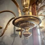 Old 8-branch brass chandelier
