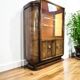 Armoire / vitrine art déco vintage avec lampes intégrées