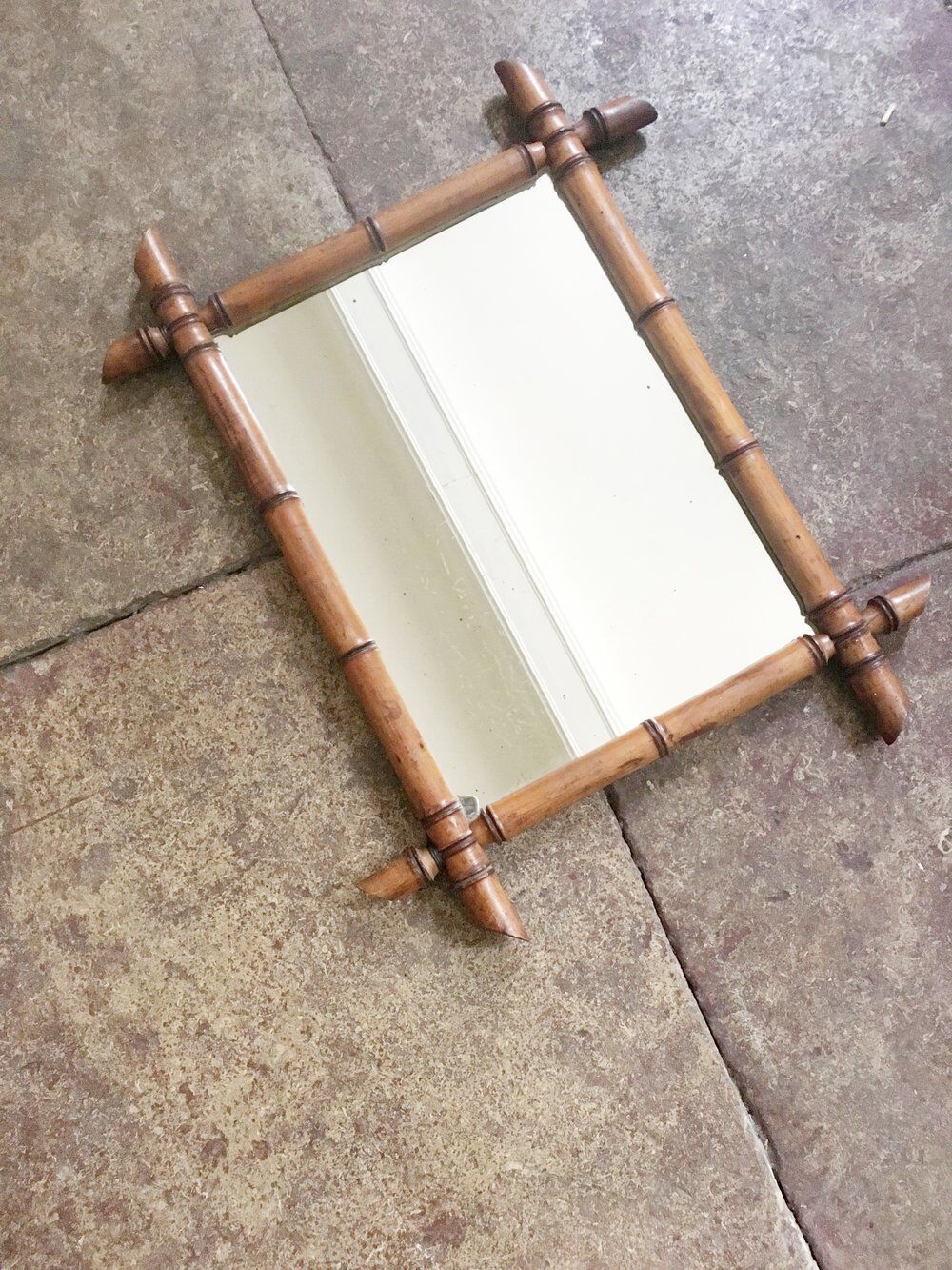 Bamboo frame mirror  60 years - 51x40cm