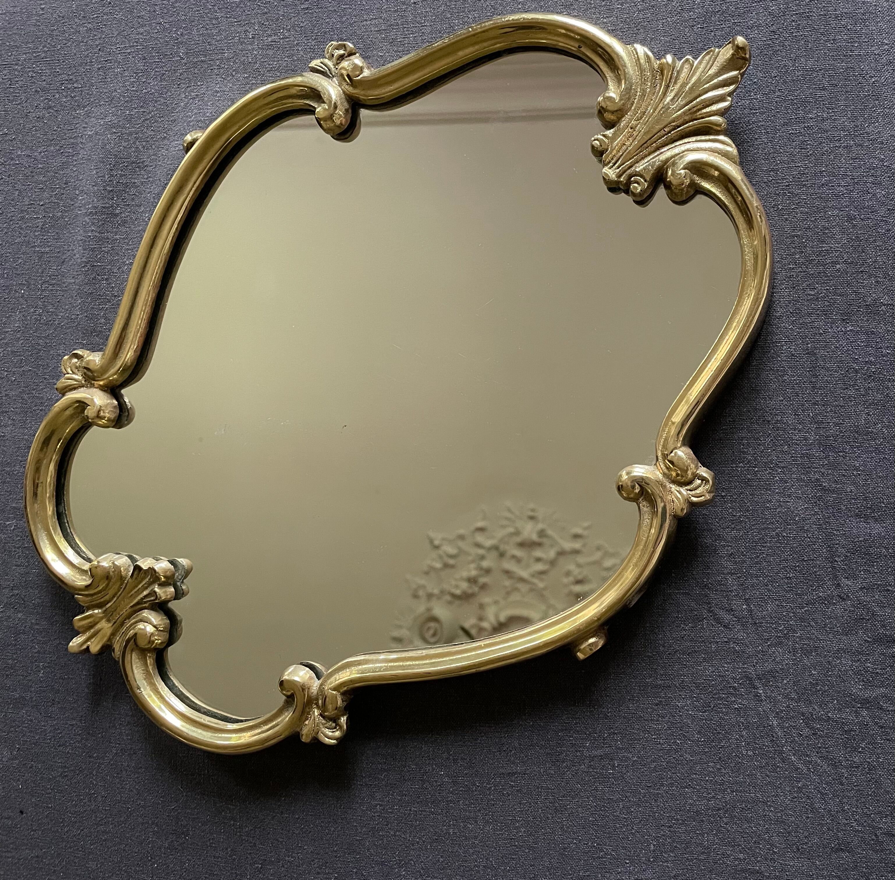 Gilded bronze mirror, 36x28 cm
