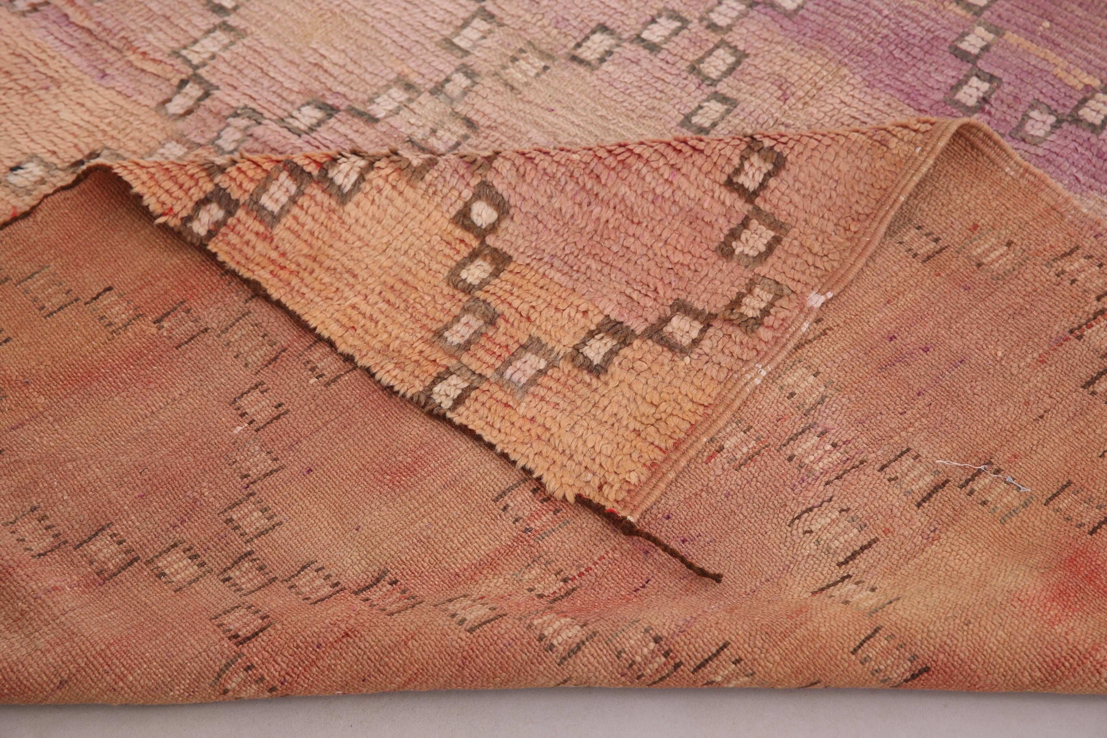 Peach Vintage Moroccan rug 164 x 308 cm - Berber Wool Rug - Handmade Rug