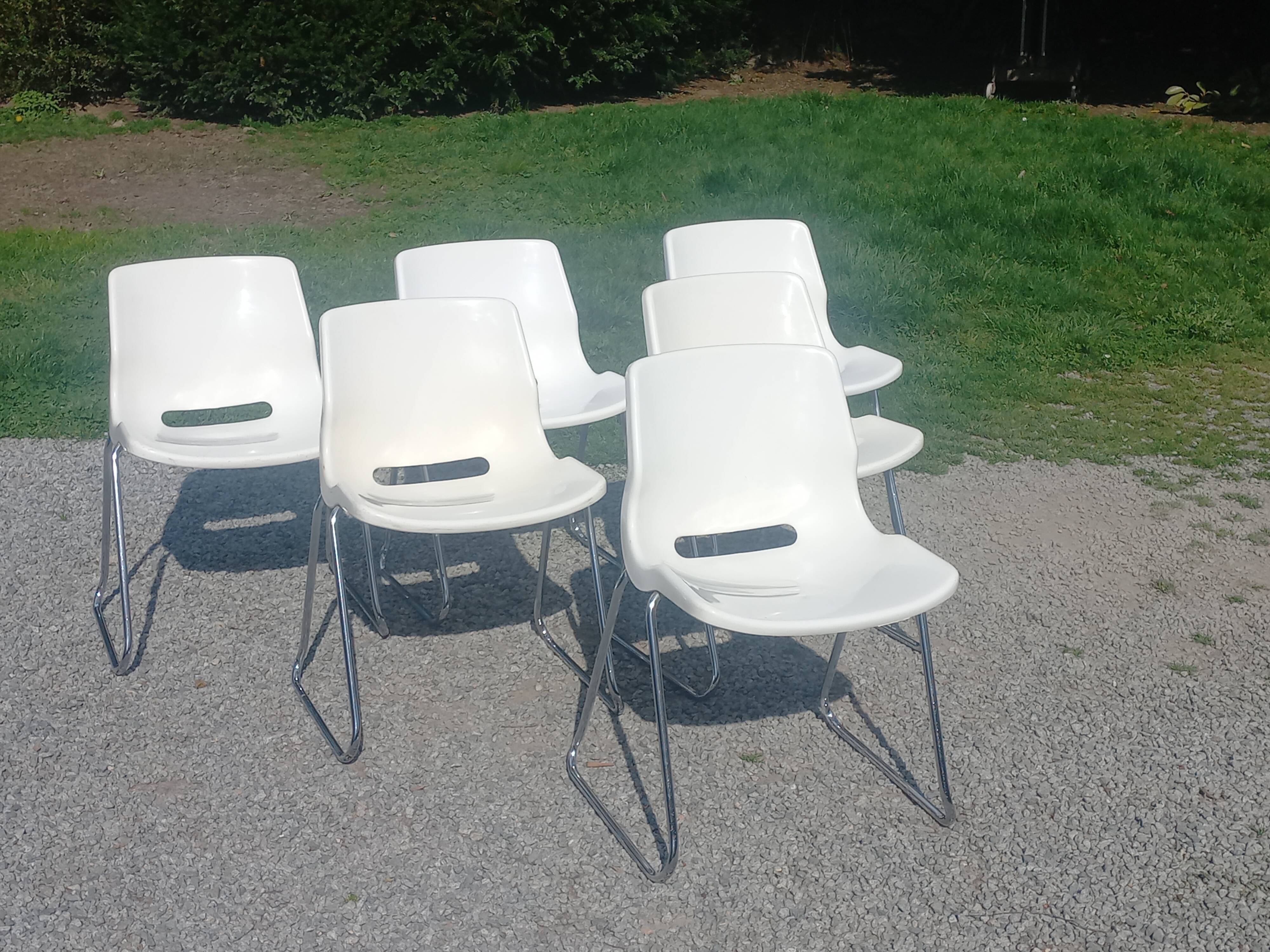 Set of 6 chairs designed by Svante Schöblom Overman, 1970s Sweden
