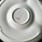 4 artichoke plates in white porcelain by Pillivuyt