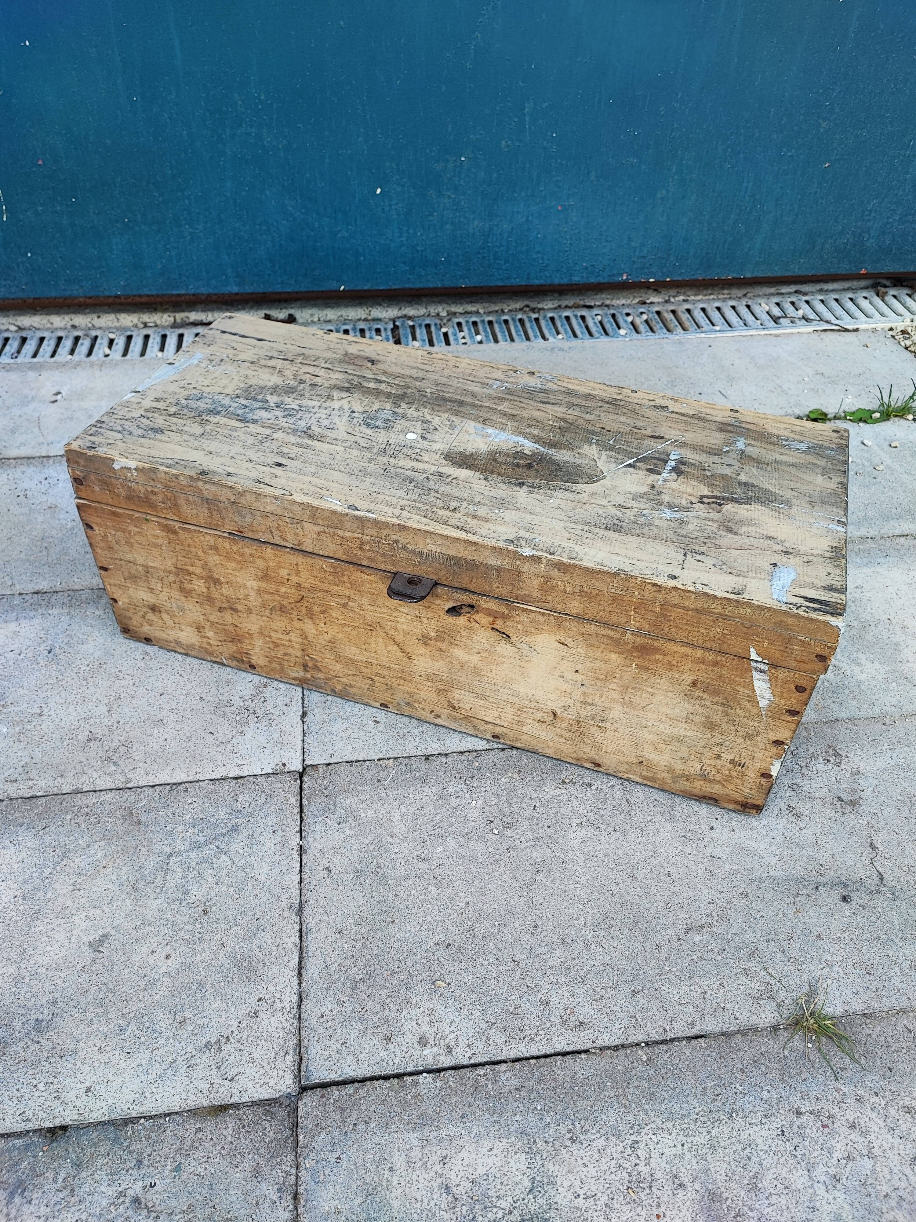 Trunk chest in raw wood