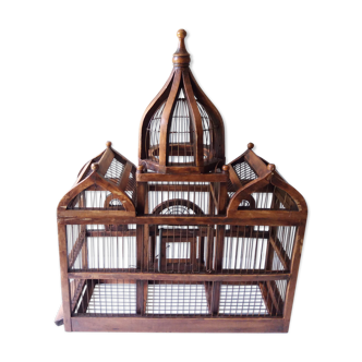 Cage à oiseaux bois et métal