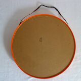Vintage orange plastic round mirror 60/70