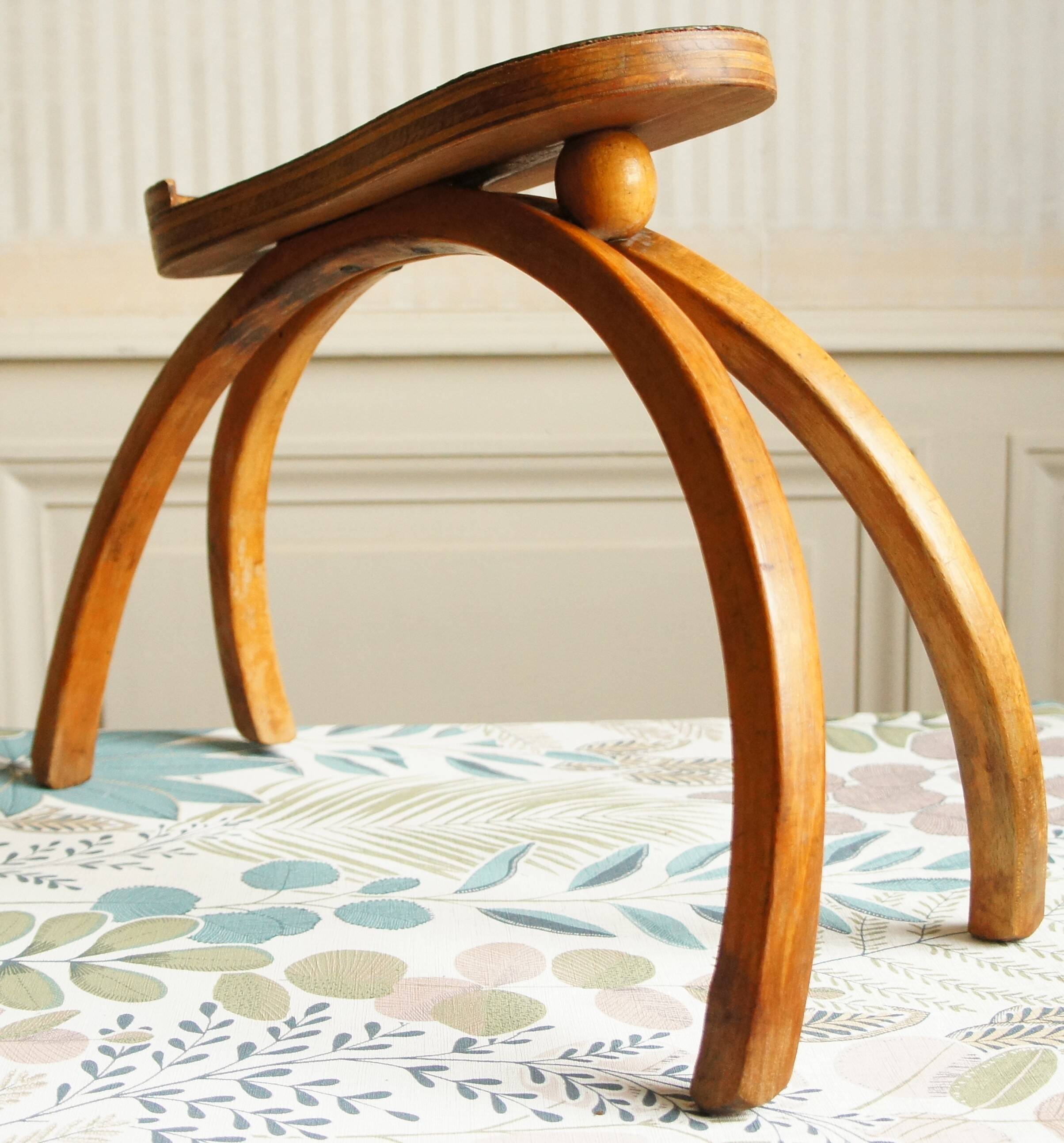 Jacob & Joseph Kohn shoe shine stool, Austria, circa 1920