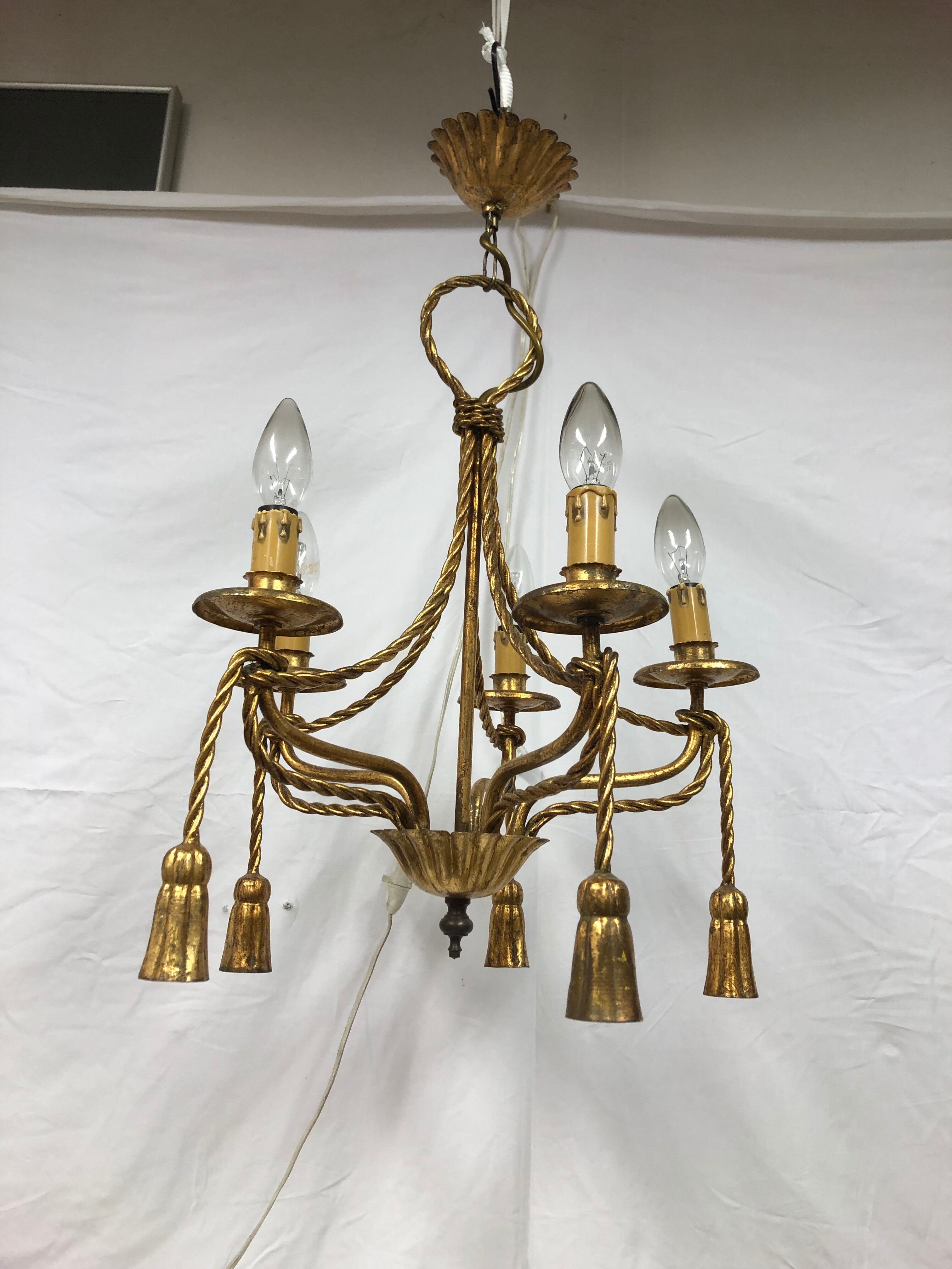 Golden chandelier 1970