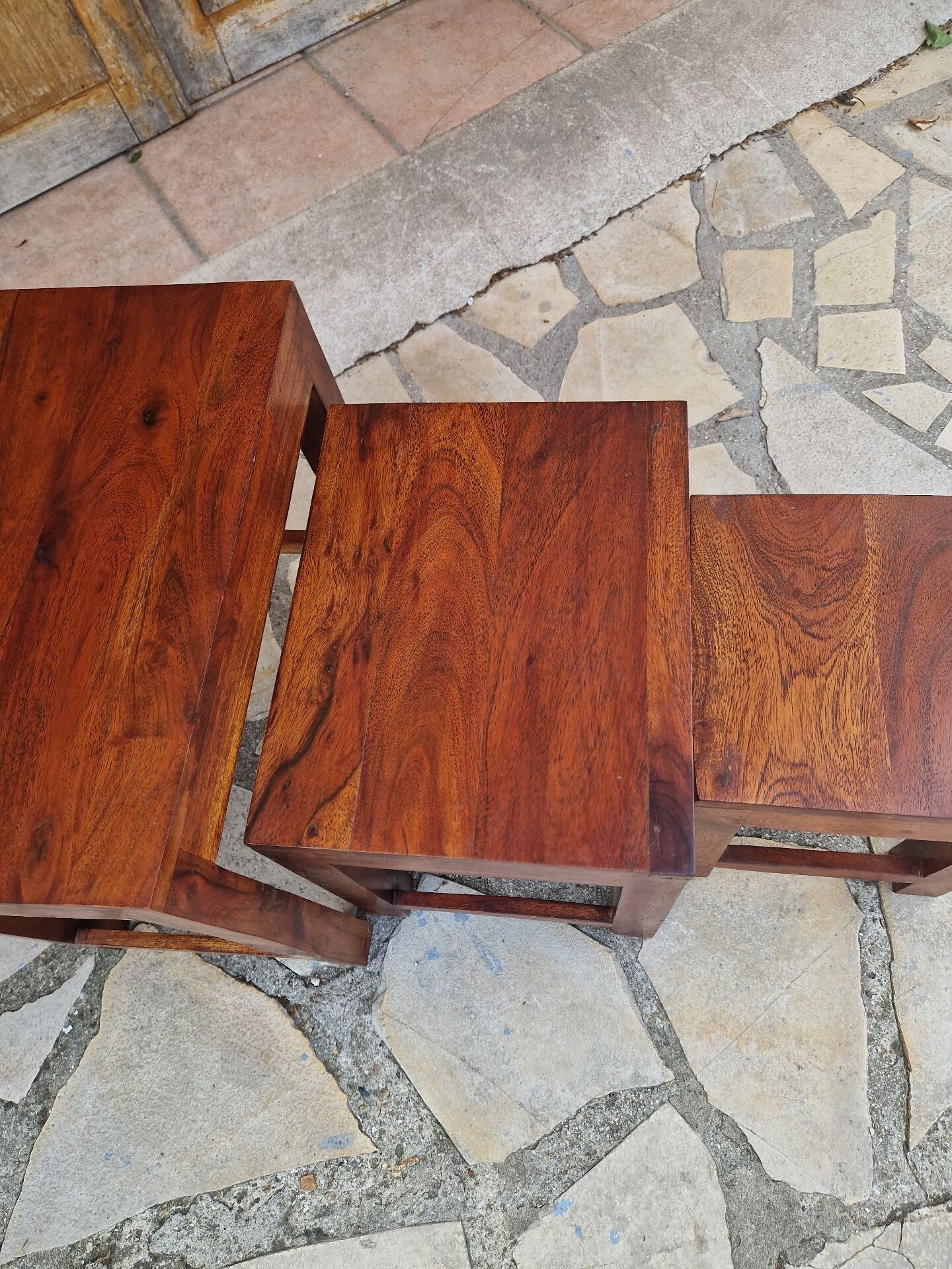 Vintage teak nesting coffee tables