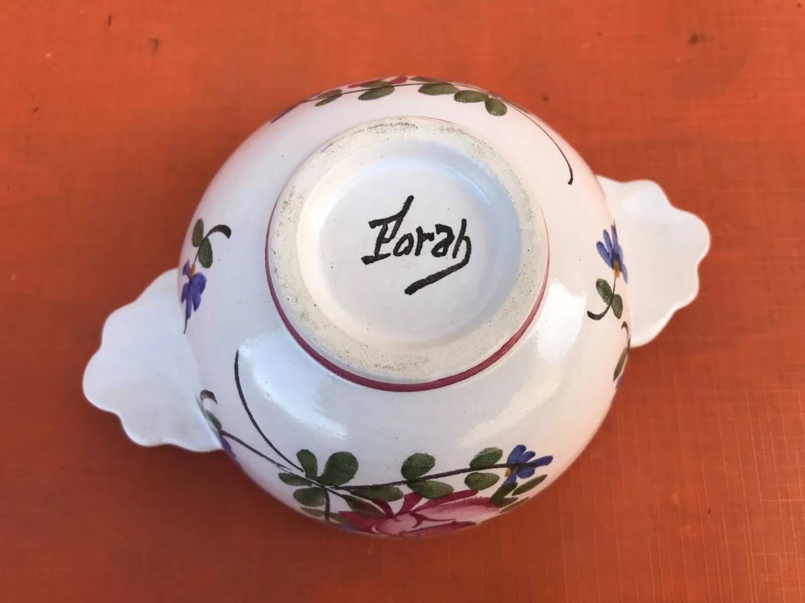 1950s Forah Ceramic Ear Bowl Atelier René Anchierri