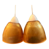 Set of 2 Corep suspensions with glass shade
