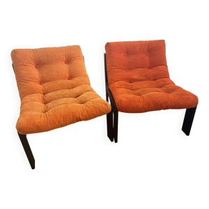 2 fauteuils en velours