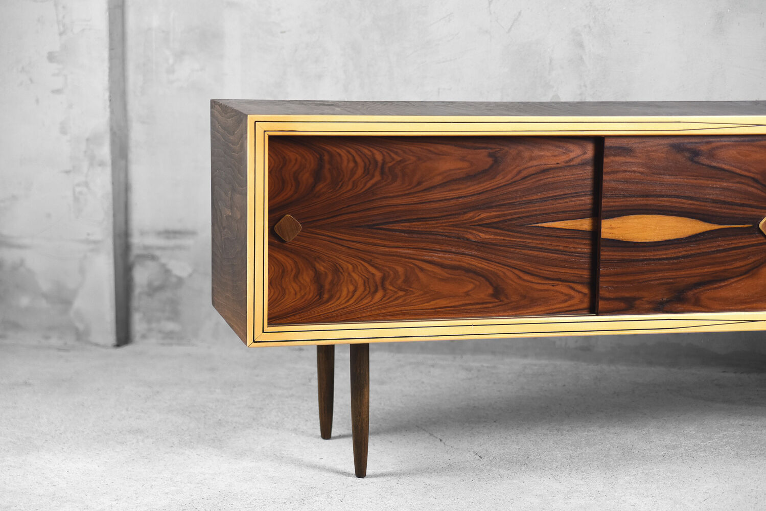 Mid-century modern Swedish rosewood and birch sideboard, 1960s