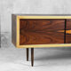 Mid-century modern Swedish rosewood and birch sideboard, 1960s