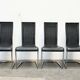 Grey German cantilever chairs B25 with leather cushions from Tecta, set of 4.