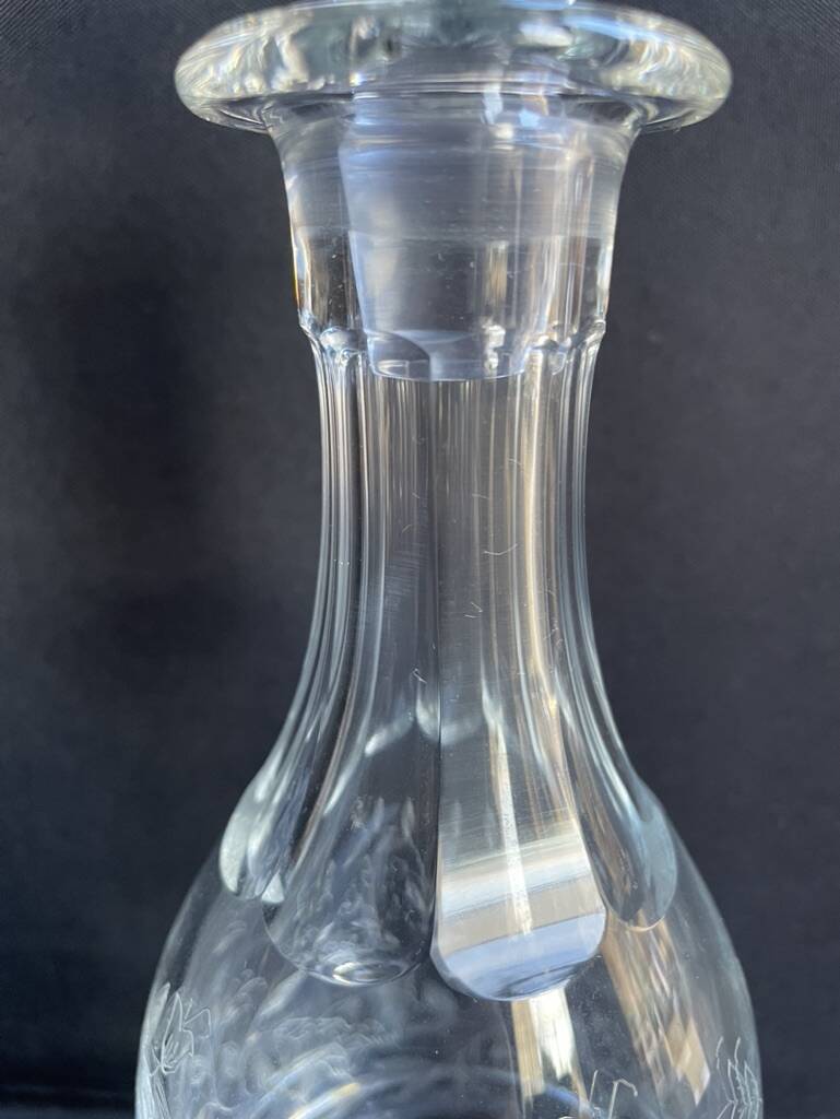 Port wine service – Blown, engraved and cut crystal – Art Deco