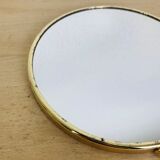 "Elite" double-sided gold-plated metal barber mirror