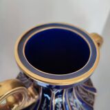 Two-handled baluster vase in late 19th century earthenware from the Gustave Asch factory (1856-1911)