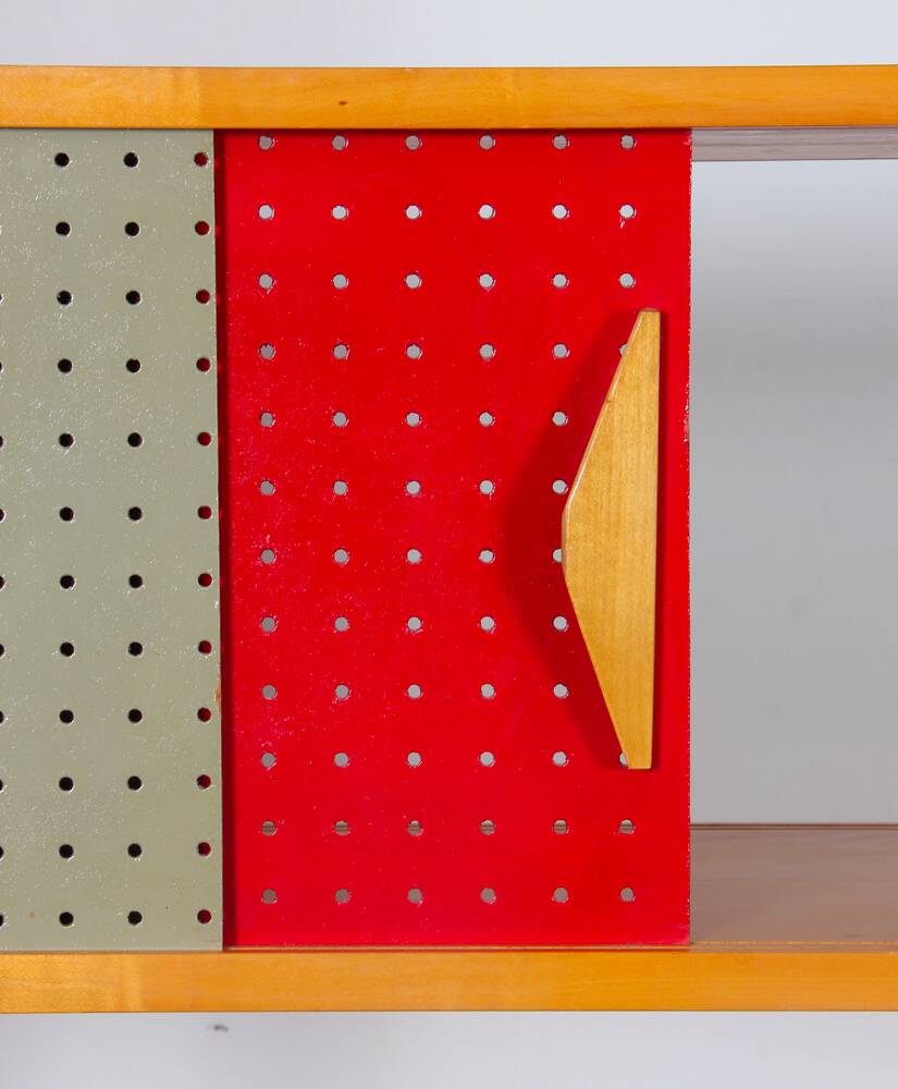 Vintage Czech design wall unit from the 1970s