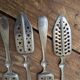 Set of 6 antique absinthe spoons Combault
