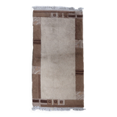 Tapis vintage tibétain Khaden fait main en laine – 64 x 124 cm Années 1970