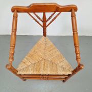 Dutch Bobbin and Rush Corner Chair, 1950s