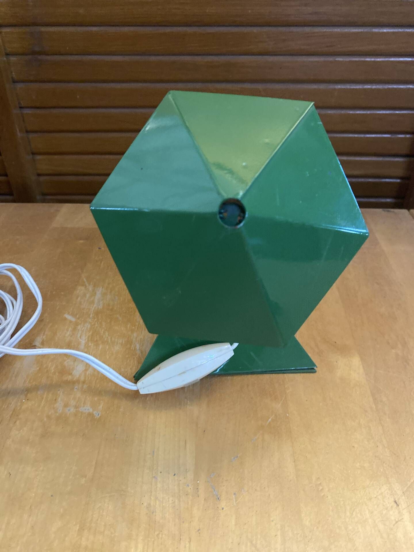 Lampe pince en métal vert, années 50
