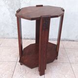 Art Deco side table in solid oak