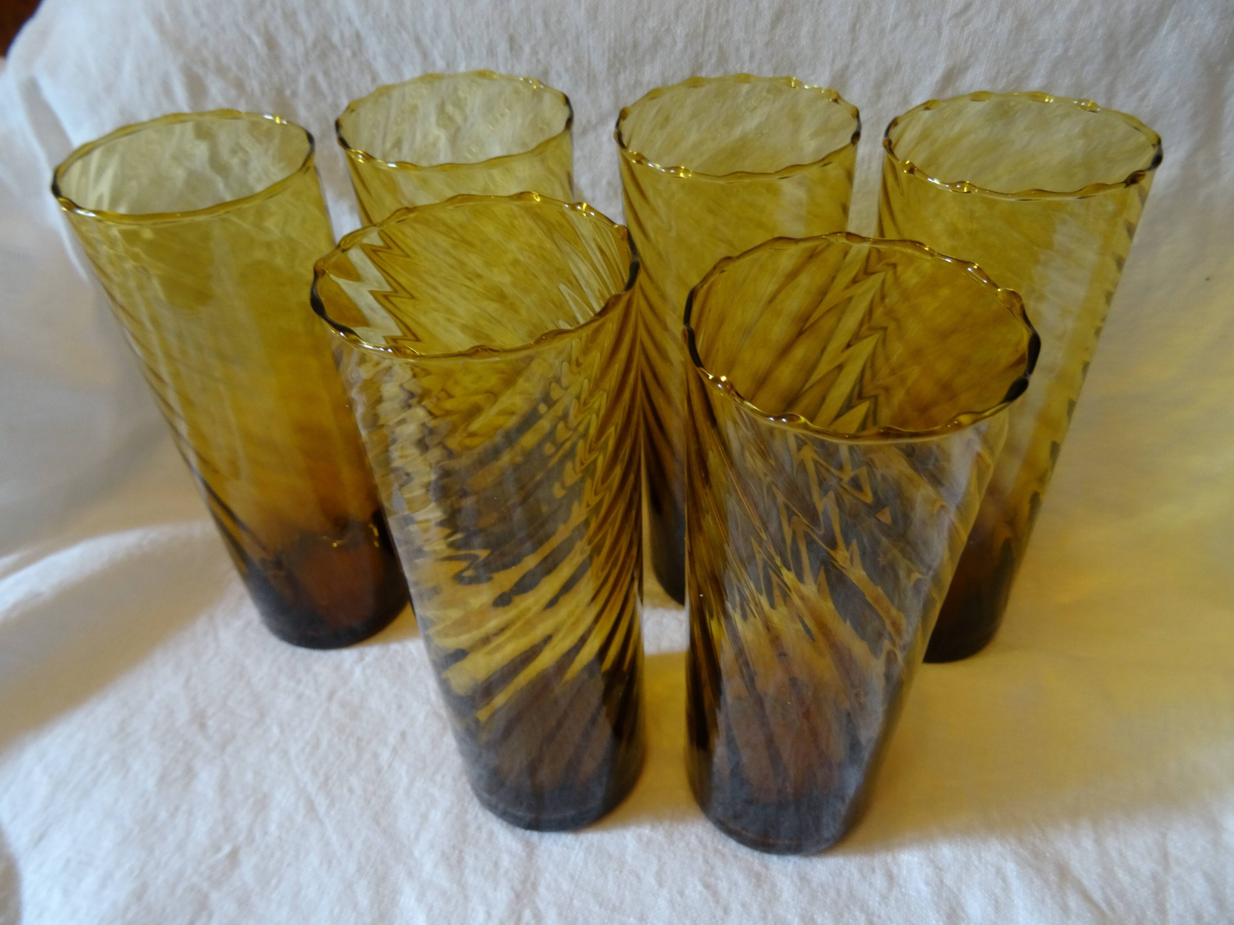 Set of 6 orangeade glasses