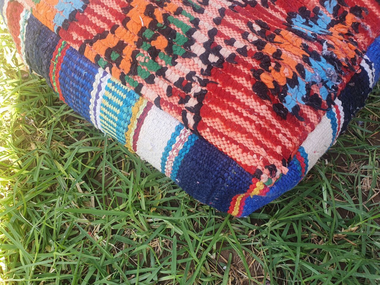 Moroccan carpet pouf