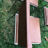 Skai and chrome chairs