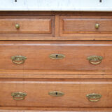 Art Nouveau dressing table dresser in carved oak, France, circa 1910