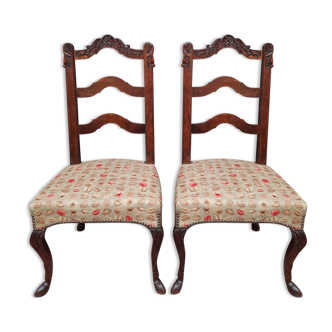 Pair of old chairs feet hoof