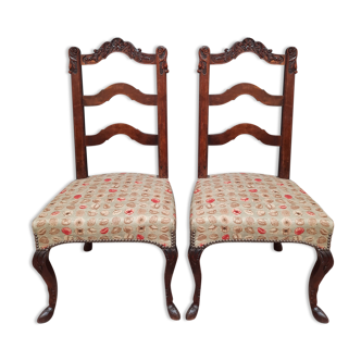 Paire de chaises anciennes pieds sabot