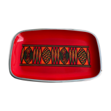 Vintage red enamel SILIT tray / serving dish