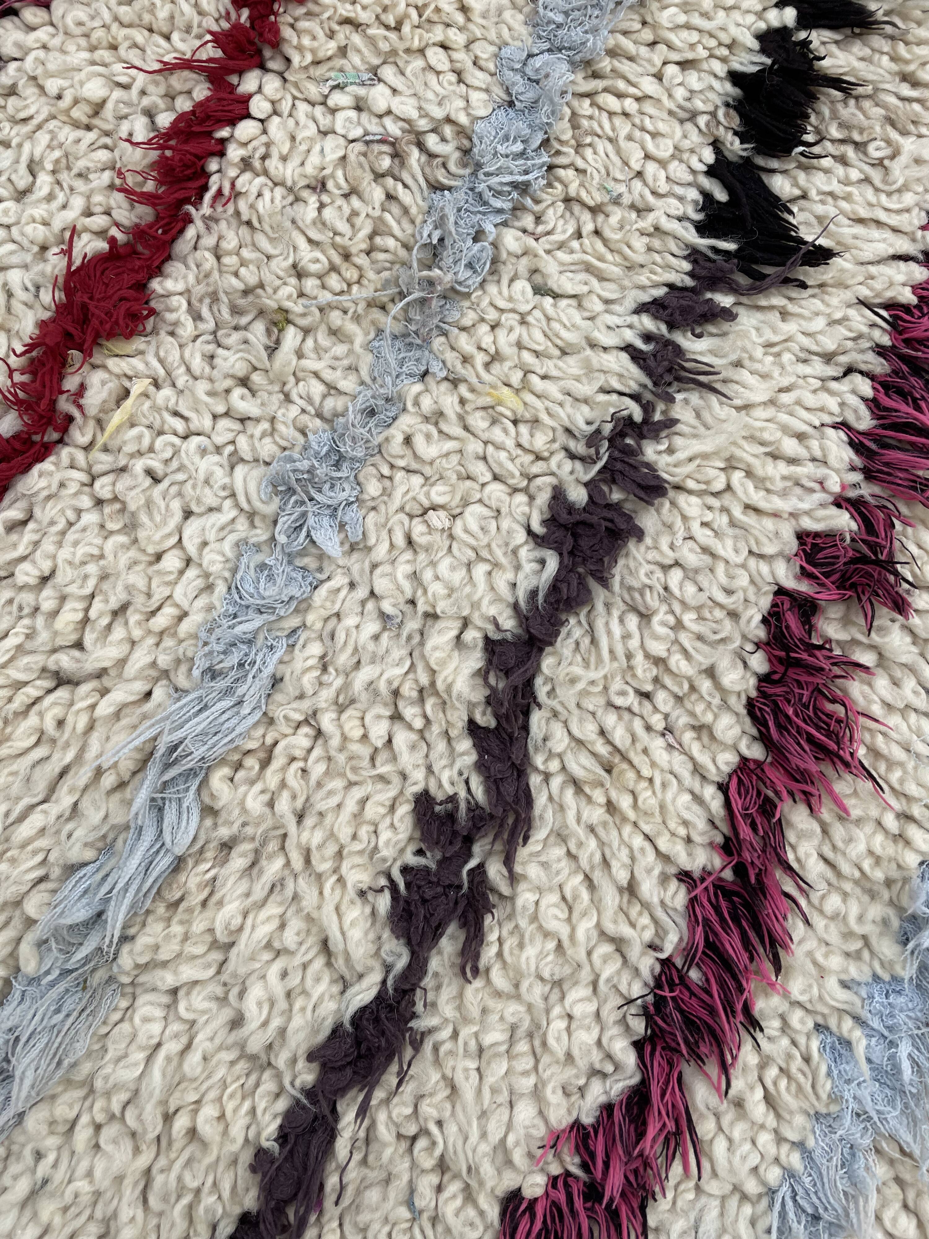 Berber rug Azilal wool 75x165 cm