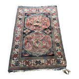 Vintage grey kilim rug in fabric - Hungary, 1930s, double medallion