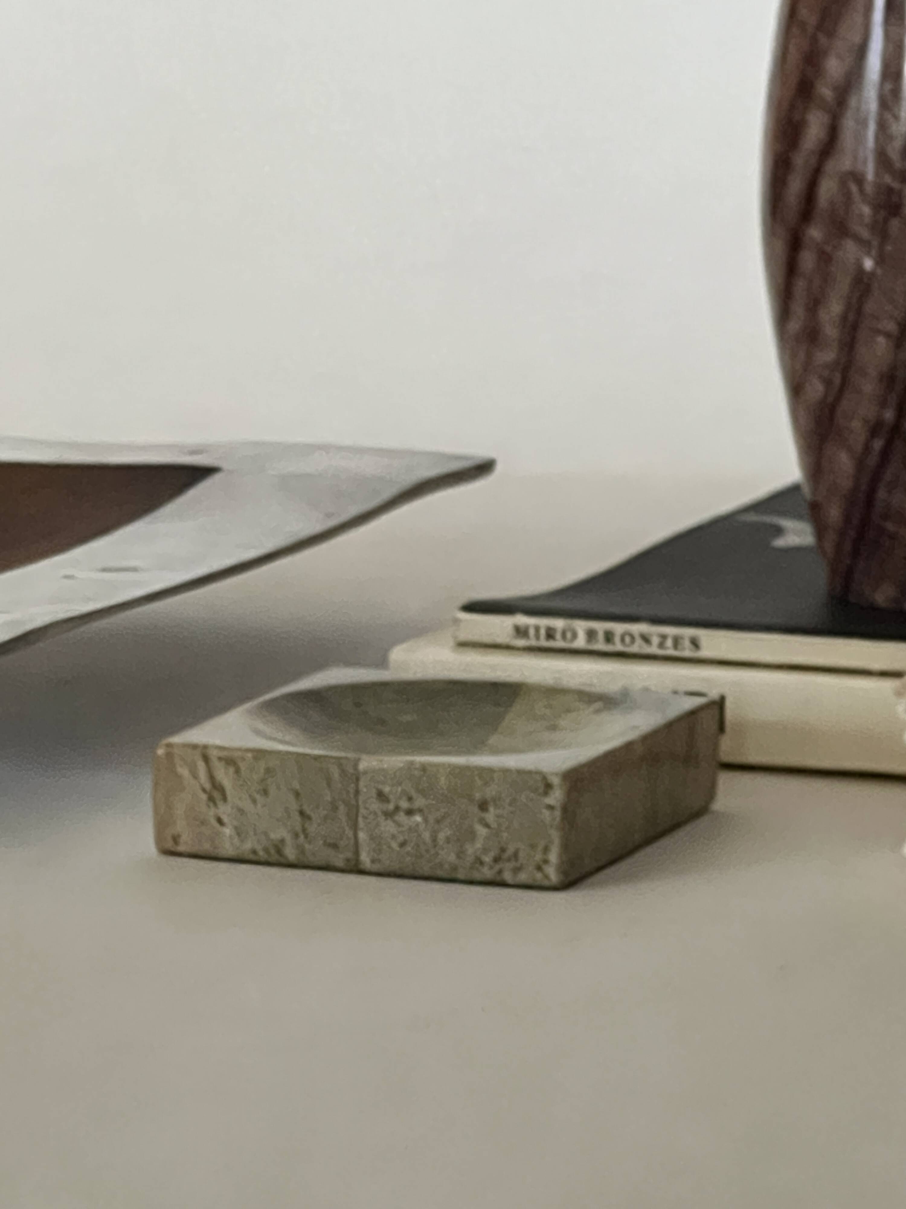 Large brushed metal (aluminum) pocket, 20th century design