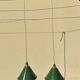 Paire de suspension tôle émaillée conique vintage indus rétro