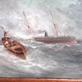 Marine painting oil on canvas by Paul SEIGNON late 19th century