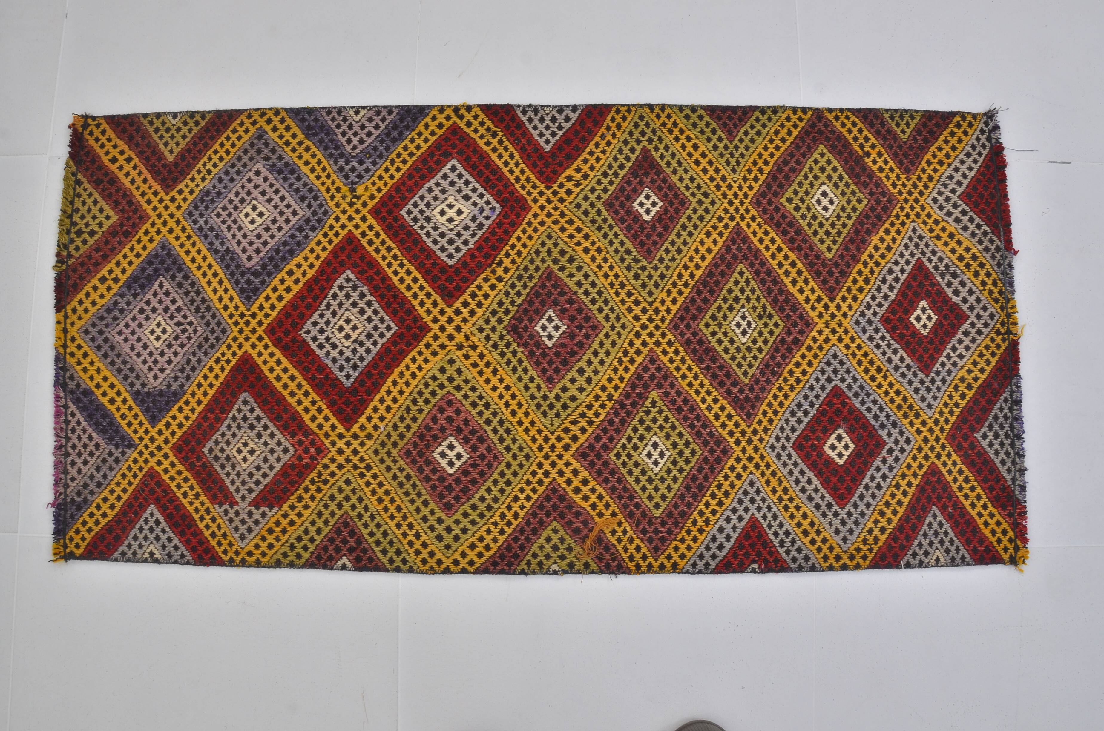 Oushak Geometric Vintage Small Rug sku 3850