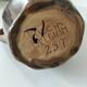 Vintage Belgian ceramic sculptural pitcher in chocolate brown.